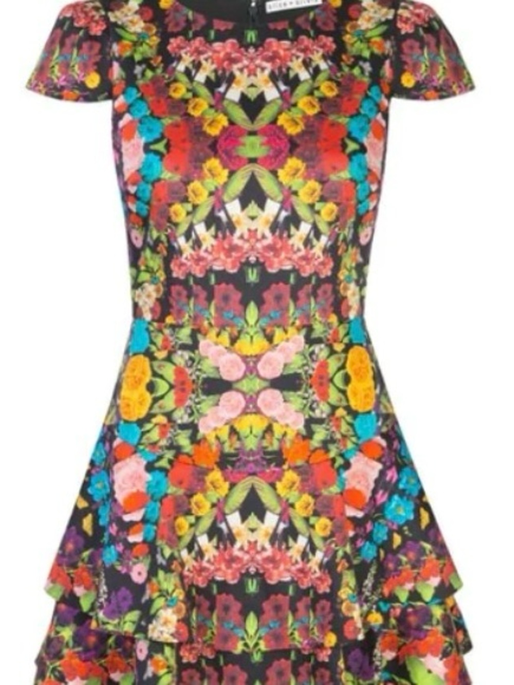 Alice + Olivia Multi-Color Floral Mini Dress